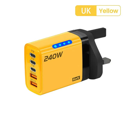 5-in-1 GaN 240W Fast Charger — 3 USB-C + 2 USB-A | Zovelo