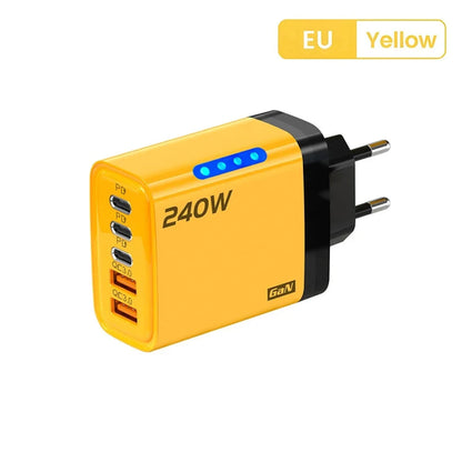 5-in-1 GaN 240W Fast Charger — 3 USB-C + 2 USB-A | Zovelo