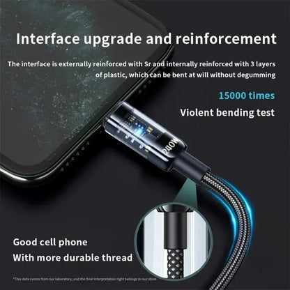0.25/1/1.5/2M 240W USB-C Super Fast Charging Data Cable with LED Digital Display USB